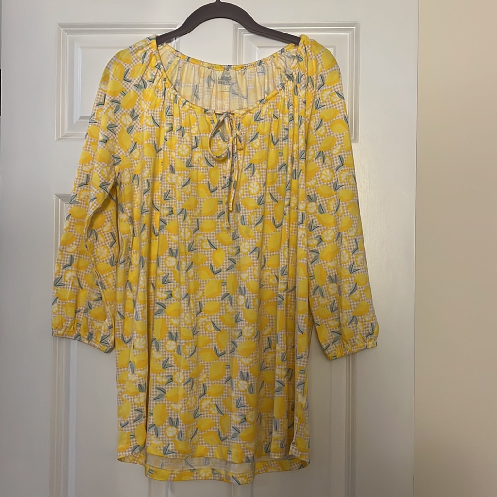 Nwt Lands End Size Large Lemon Blouse